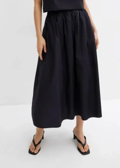 Damen bonprix Röcke|Zweiteiler & Sets|Midirock aus reiner Baumwolle
