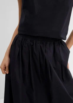 Damen bonprix Röcke|Zweiteiler & Sets|Midirock aus reiner Baumwolle