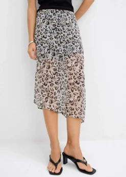 Best Midirock aus feinem Chiffon Damen Röcke|Nachhaltigere Materialien
