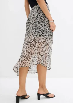Best Midirock aus feinem Chiffon Damen Röcke|Nachhaltigere Materialien