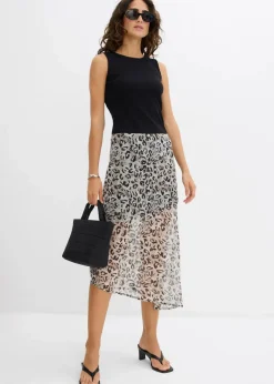 Best Midirock aus feinem Chiffon Damen Röcke|Nachhaltigere Materialien