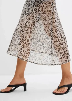 Best Midirock aus feinem Chiffon Damen Röcke|Nachhaltigere Materialien