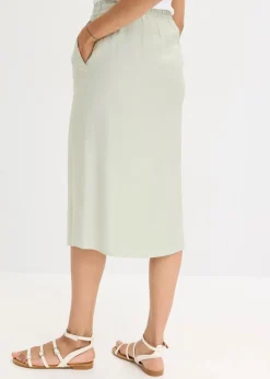 Damen bonprix Bekleidung·Sportbekleidung|Zweiteiler & Sets|Midirock aus glänzendem Satin