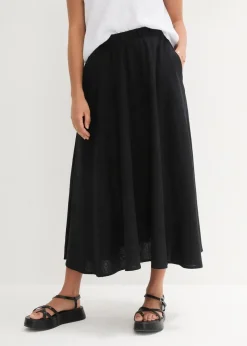 New Midirock aus Leinen-Mix Damen Nachhaltigere Materialien|Röcke