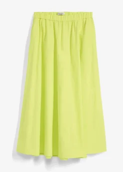 Damen bonprix Nachhaltigere Materialien|Röcke|Midirock aus Leinen-Mix