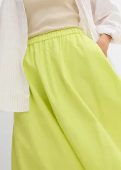 Damen bonprix Nachhaltigere Materialien|Röcke|Midirock aus Leinen-Mix