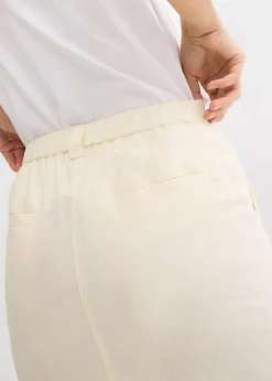 Online Midirock aus luftigem Leinen-Mix Damen Röcke|Bekleidung·Sportbekleidung