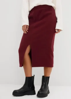 Damen bonprix Röcke|Zweiteiler & Sets|Midirock aus Polarfleece