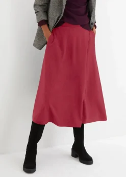 Damen bonprix Röcke|Bekleidung·Sportbekleidung|Midirock aus Viskose-Mix