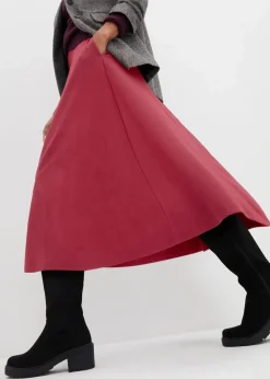 Damen bonprix Röcke|Bekleidung·Sportbekleidung|Midirock aus Viskose-Mix