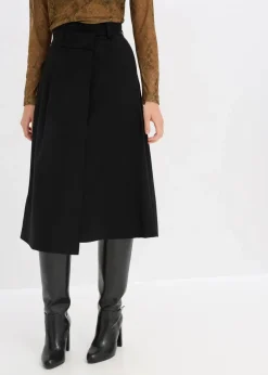 Outlet Midirock aus Viskose-Mix Damen Bekleidung·Sportbekleidung|Röcke