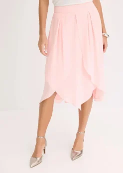 Best Midirock mit Ruffle und Chiffon Damen Röcke