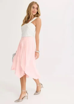 Best Midirock mit Ruffle und Chiffon Damen Röcke