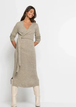 Clearance Midi-Strickkleid Damen Kleider|Strickmode