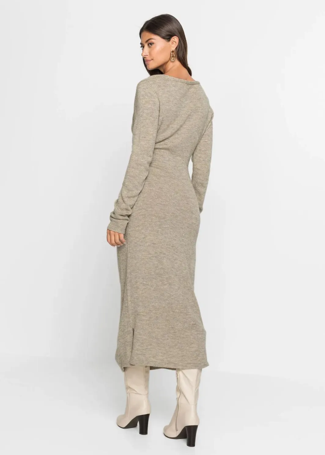 Clearance Midi-Strickkleid Damen Kleider|Strickmode