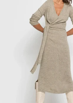 Clearance Midi-Strickkleid Damen Kleider|Strickmode