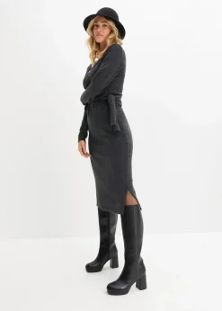 Damen bonprix Kleider|Strickmode|Midi-Strickkleid
