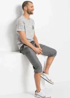 Herren bonprix Große Größen|Basics|Mikrofaser 3/4-Hose mit Komfortschnitt, Regular Fit