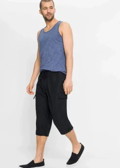 Online Mikrofaser 3/4-Hose mit Komfortschnitt, Regular Fit Herren Hosen|Basics