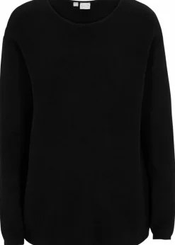Damen bonprix Pullover & Strickjacken|Strickmode|Milano Rib Pullover mit Rundhals
