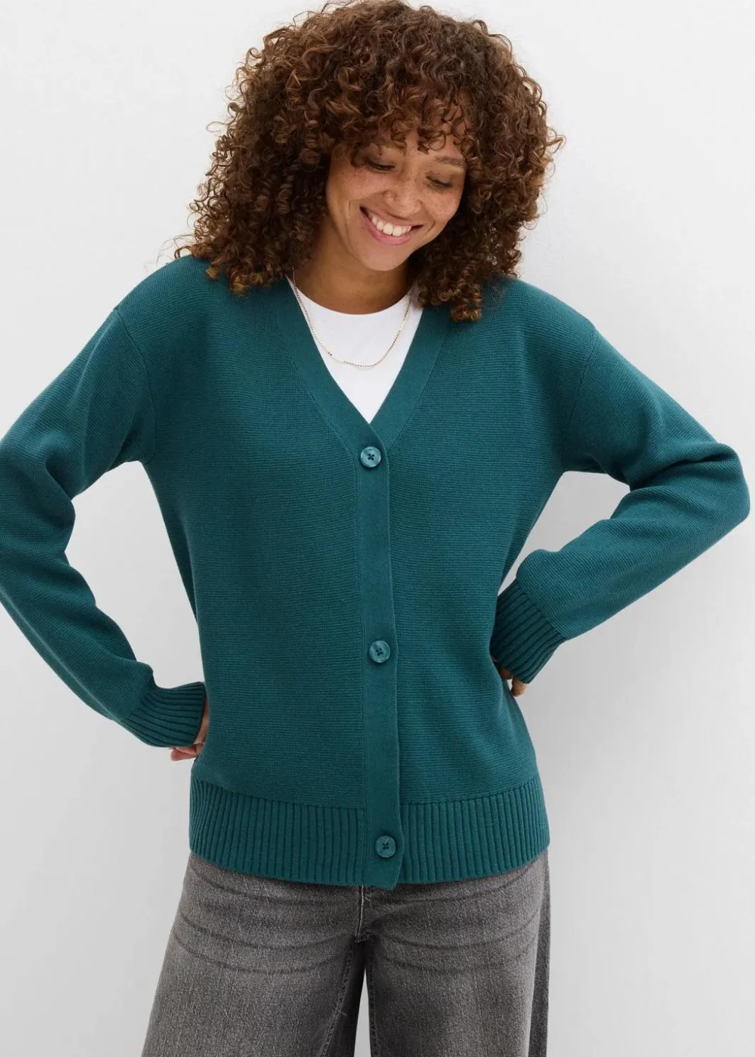 New Milano Rib-Feinstrickjacke Damen Pullover & Strickjacken|Basics