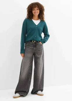 New Milano Rib-Feinstrickjacke Damen Pullover & Strickjacken|Basics