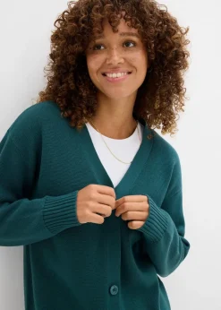 New Milano Rib-Feinstrickjacke Damen Pullover & Strickjacken|Basics