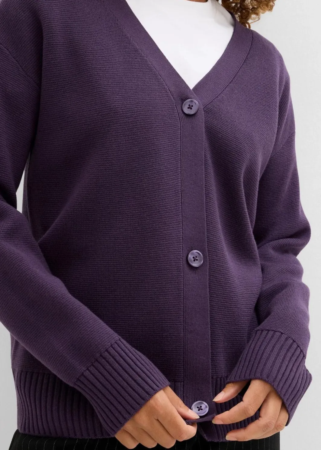 Hot Milano Rib-Feinstrickjacke Damen Bekleidung·Umstandsmode|Strickmode