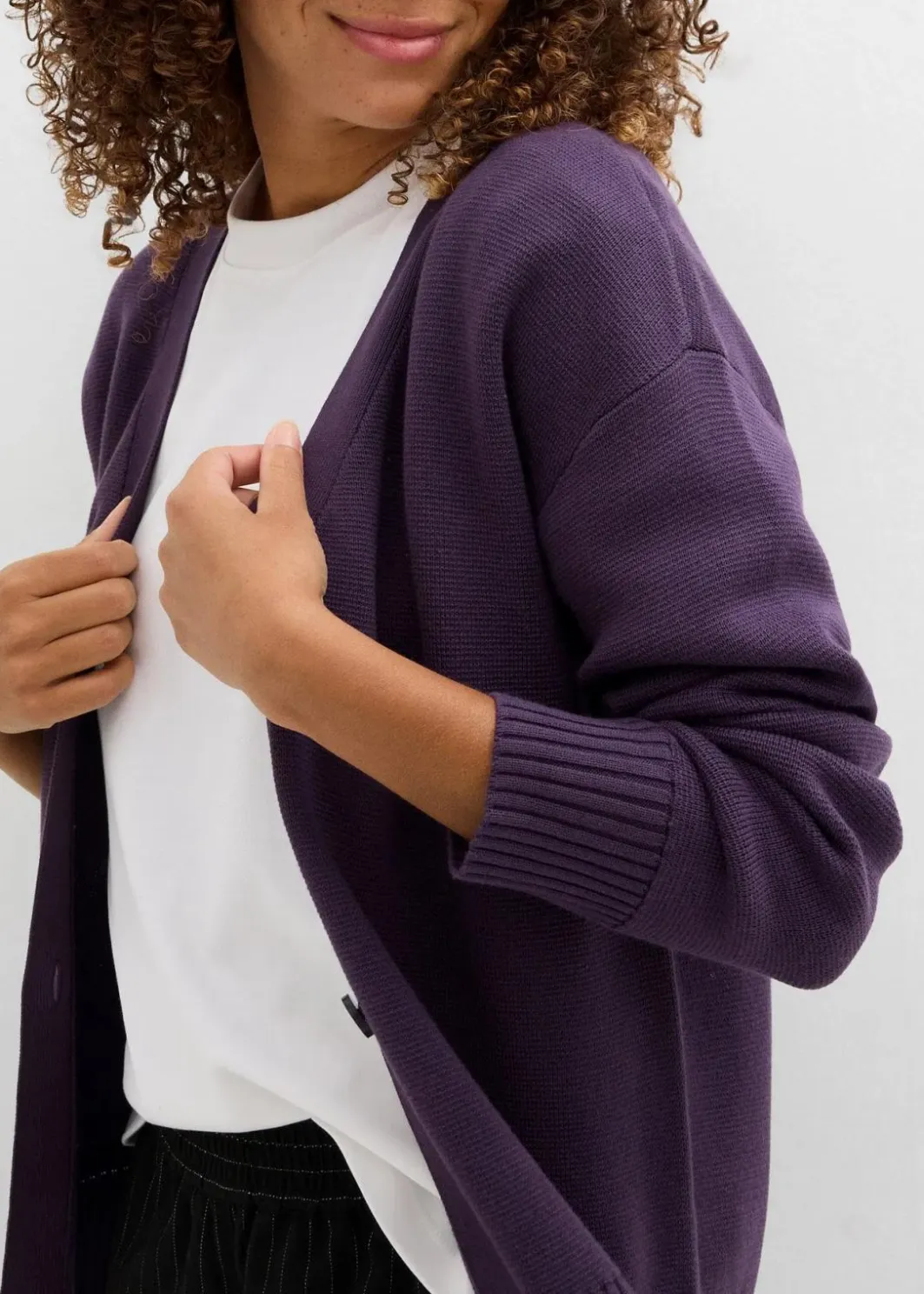 Hot Milano Rib-Feinstrickjacke Damen Bekleidung·Umstandsmode|Strickmode