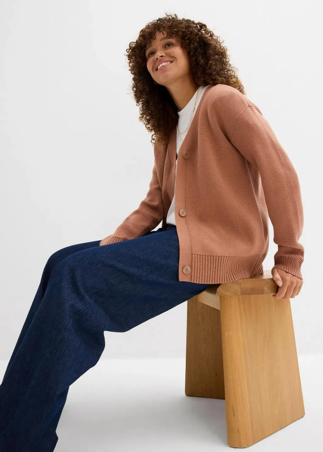 Damen bonprix Bekleidung·Umstandsmode|Strickmode|Milano Rib-Feinstrickjacke