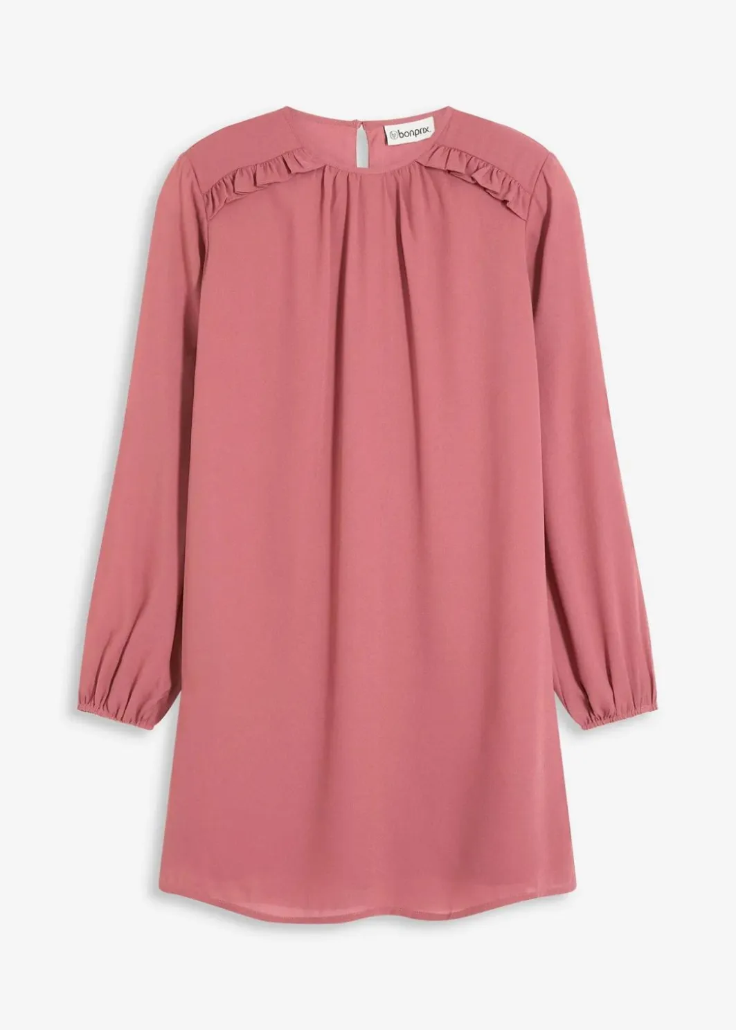 Damen bonprix Bekleidung·Pullover & Strickjacken|Kleider|Minikleid aus Chiffon mit Rüschen