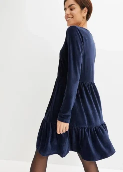 Online Minikleid aus elastischen Samt Damen Bekleidung·Pullover & Strickjacken|Kleider