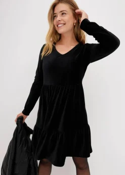 Minikleid aus elastischen Samt Damen Kleider|Bekleidung·Pullover & Strickjacken