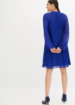 Damen bonprix Bekleidung·Pullover & Strickjacken|Festliche Mode|Minikleid aus feinem Chiffon mit Plisseé