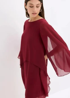 Damen bonprix Bekleidung·Pullover & Strickjacken|Festliche Mode|Minikleid aus feinem Chiffon