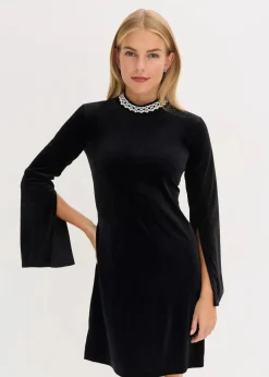 Damen bonprix Kleider|Minikleid aus fließendem Samt