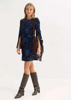 Online Minikleid aus fließendem Samt Damen Bekleidung·Pullover & Strickjacken