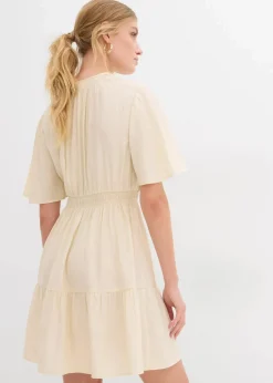 Damen bonprix Kleider|Bekleidung·Pullover & Strickjacken|Minikleid aus fließendem Viskose-Mix