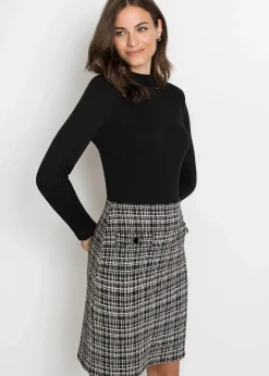 Hot Minikleid aus fließendem Viskose-Mix Damen Kleider|Bekleidung·Pullover & Strickjacken