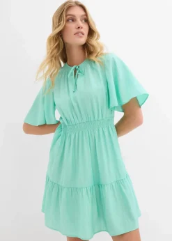 Hot Minikleid aus fließendem Viskose-Mix Damen Bekleidung·Pullover & Strickjacken|Kleider