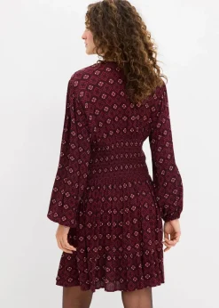 Damen bonprix Kleider|Nachhaltigere Materialien|Minikleid aus fließender Viskose