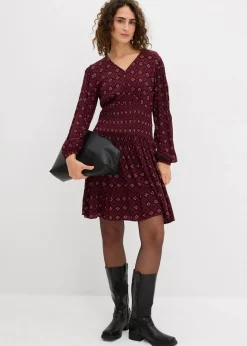 Damen bonprix Kleider|Nachhaltigere Materialien|Minikleid aus fließender Viskose