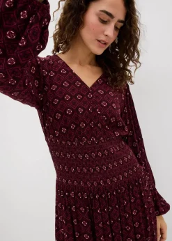 Damen bonprix Kleider|Nachhaltigere Materialien|Minikleid aus fließender Viskose