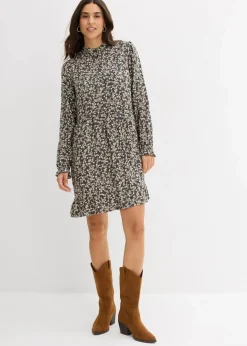 Damen bonprix Kleider|Bekleidung·Pullover & Strickjacken|Minikleid aus fließender Viskose
