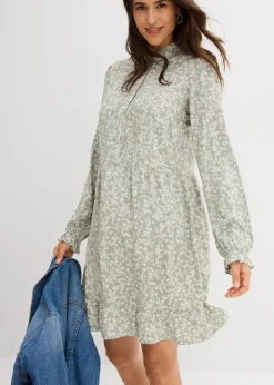 Online Minikleid aus fließender Viskose Damen Bekleidung·Pullover & Strickjacken|Kleider
