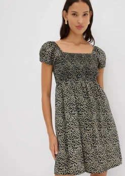 Clearance Minikleid aus fließender Viskose Damen Bekleidung·Pullover & Strickjacken|Kleider