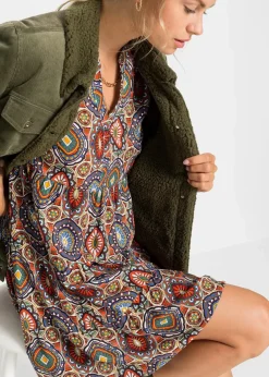 Clearance Minikleid aus fließender Viskose Damen Bekleidung·Pullover & Strickjacken|Kleider
