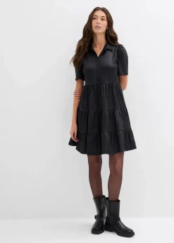 Damen bonprix Bekleidung·Pullover & Strickjacken|Kleider|Minikleid aus glänzendem Material