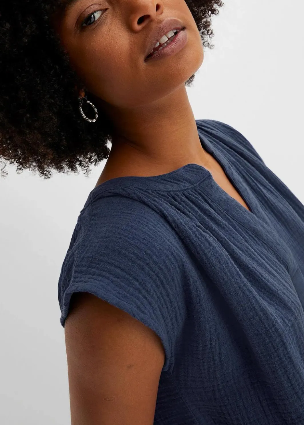 Damen bonprix Bekleidung·Pullover & Strickjacken|Kleider|Minikleid aus reiner Baumwolle