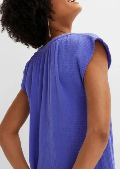 Damen bonprix Kleider|Bekleidung·Pullover & Strickjacken|Minikleid aus reiner Baumwolle